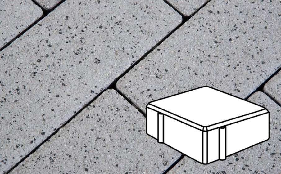 Плитка тротуарная Готика Granite FERRO, Квадрат В.1.К.8, Белла Уайт 100*100*80 мм