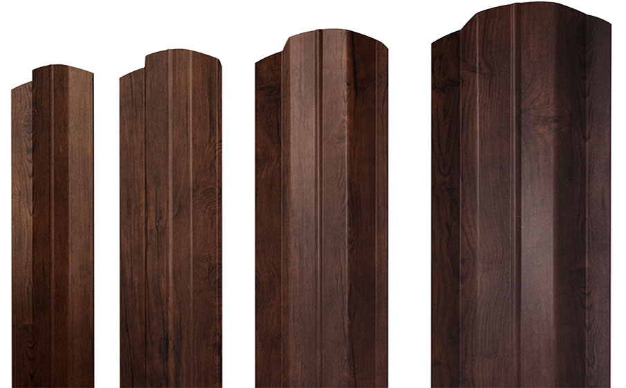 Штакетник М-образный B фигурный 0,4 Print Premium Cherry Wood Fresh TwinColor