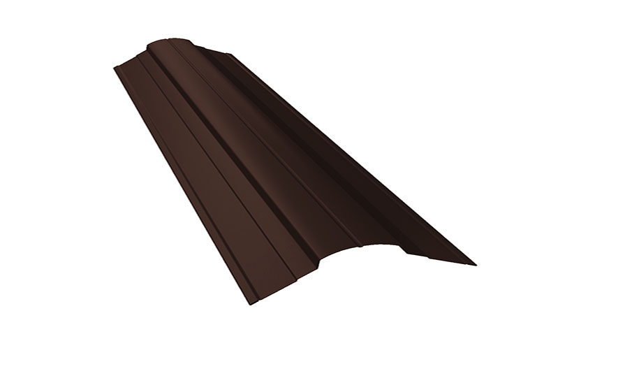 Планка конька фигурного 70*70 мм Grand Line Rooftop Бархат RAL 8017, 2,5 м