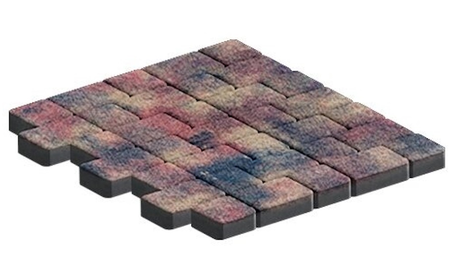 Плитка тротуарная SteinRus, Инсбрук Альт Дуо А.3(С).Фсм.4, Native, ColorMix Оригон, толщина 40 мм