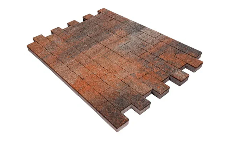 Плитка тротуарная SteinRus Прямоугольник Б.6.П.6, Native, ColorMix Рей, 200*100*60 мм