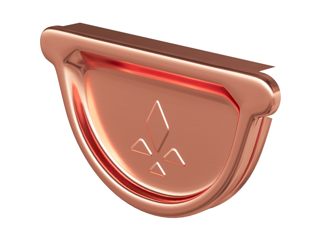 Заглушка желоба универсальная Aquasystem, медь, для системы D 125/90