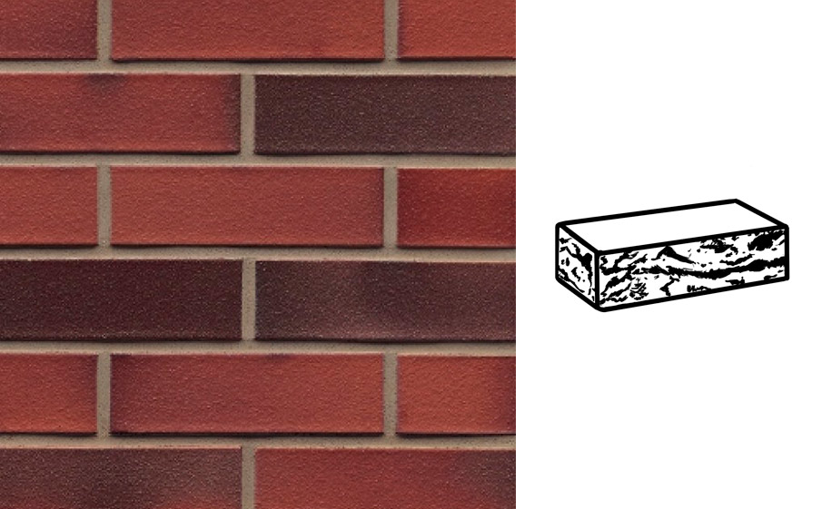 Кирпич клинкерный Muhr 03 EG Rot Edelglanz готик, 240*55*71 мм