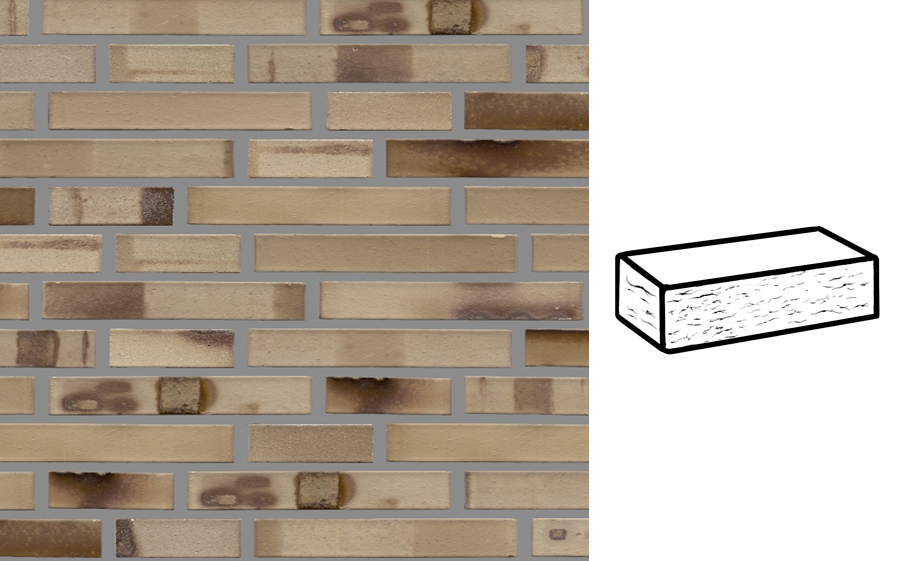 Кирпич клинкерный Muhr 36 KS Silbergrau nuanciert Kohle Spezial рустик, 290*90*40 мм