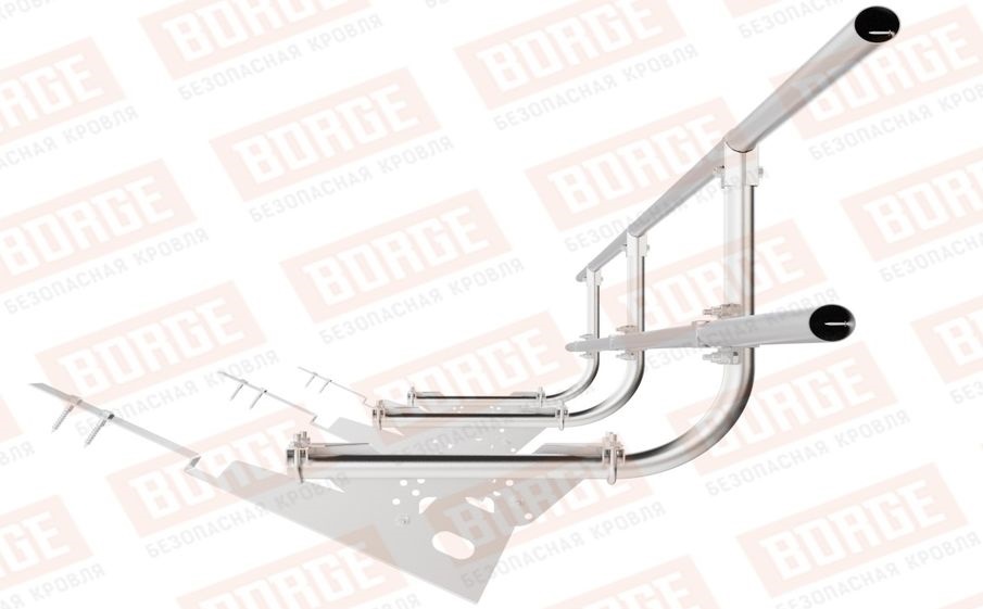 Кровельное ограждение Borge для черепичной кровли оцинкованное, 300*60 см