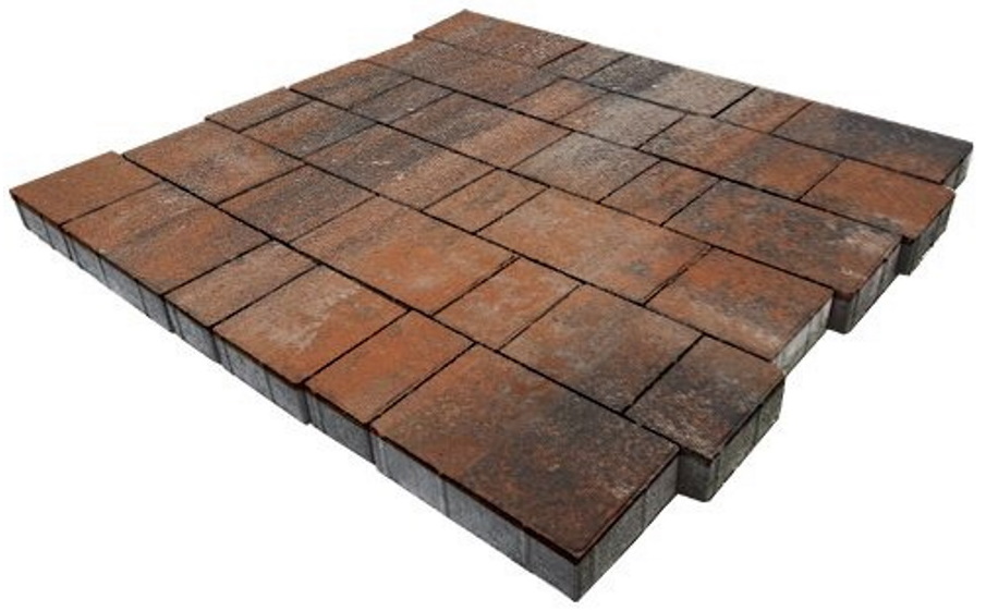 Плитка тротуарная SteinRus Бельпассо А.23(М).Псм.4, гладкая, ColorMix Рей, толщина 40 мм