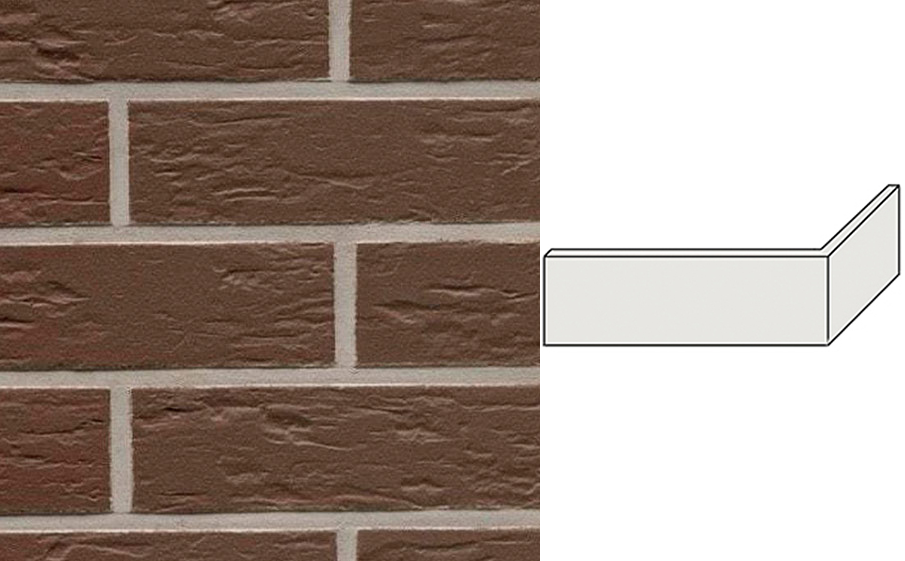 Клинкерная плитка угловая ручной формовки Feldhaus Klinker NF 9 W540 geo senso 240*71*115*9 мм