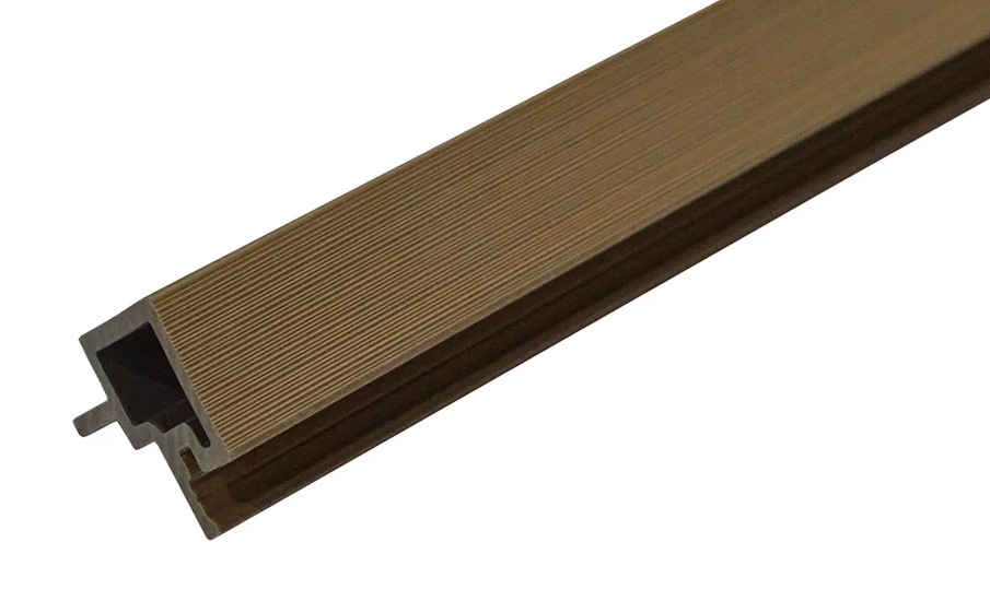 Угловой профиль реечной фасадной панели CM Волл (CM Wall) Тик (Teak), 3000*56*49 мм