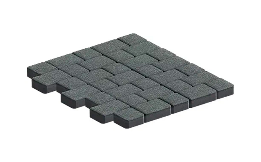 Плитка тротуарная SteinRus, Инсбрук Альт Дуо А.3(С).Фсм.4, Native, серый, толщина 40 мм