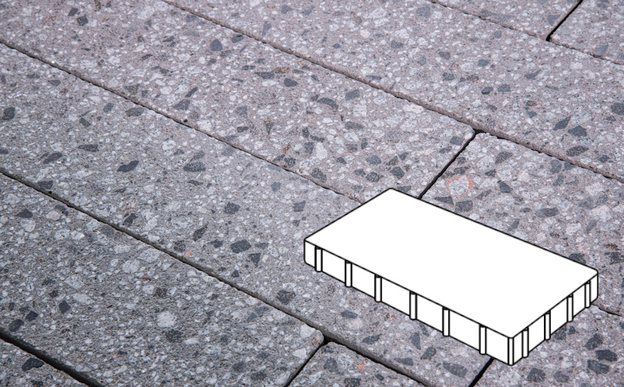 Плитка тротуарная Готика Granite FINERRO, Плита Б.6.П.8, Галенит 600*400*80 мм