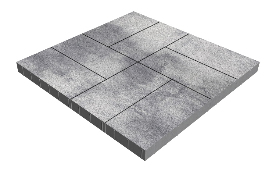 Плитка тротуарная SteinRus Парк Плейс Б.3.П.8, Native, Монохром, 600*300*80 мм