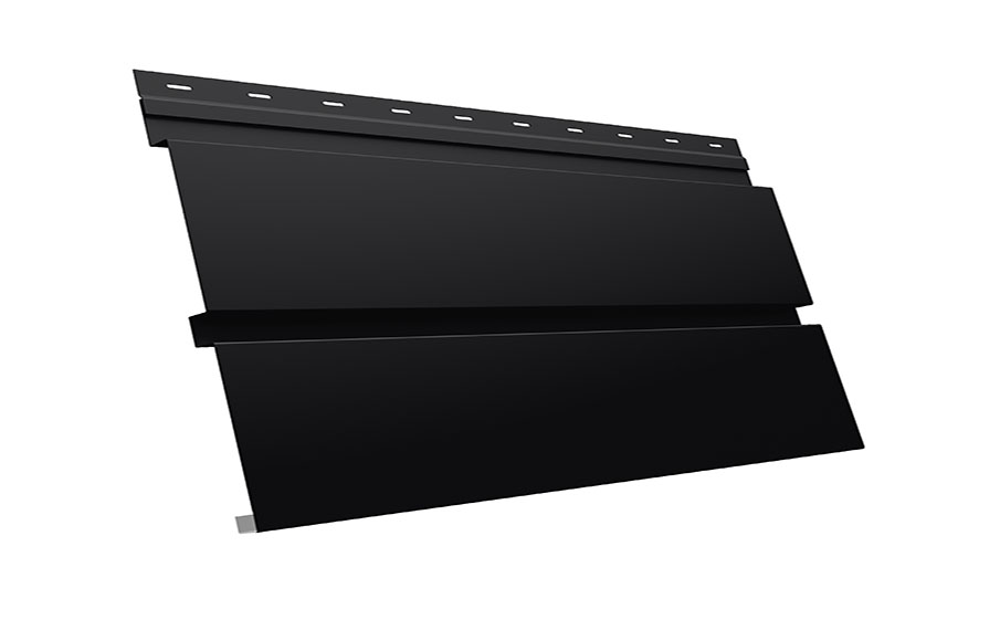 Софит Grand Line металлический Квадро Брус без перфорации 0,5 Quarzit lite с пленкой RAL 9005