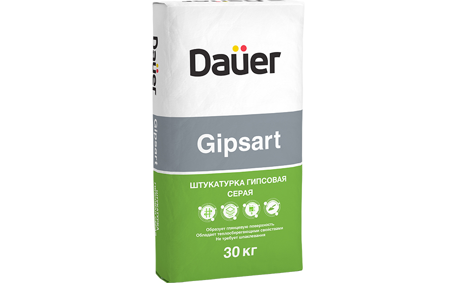 Штукатурка гипсовая Dauer GIPSART, серая, 30 кг