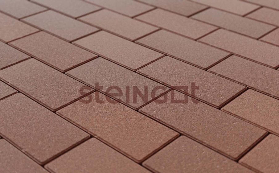 Плитка тротуарная Steingot Моноцвет, Прямоугольник, коричневый, 200*100*40 мм