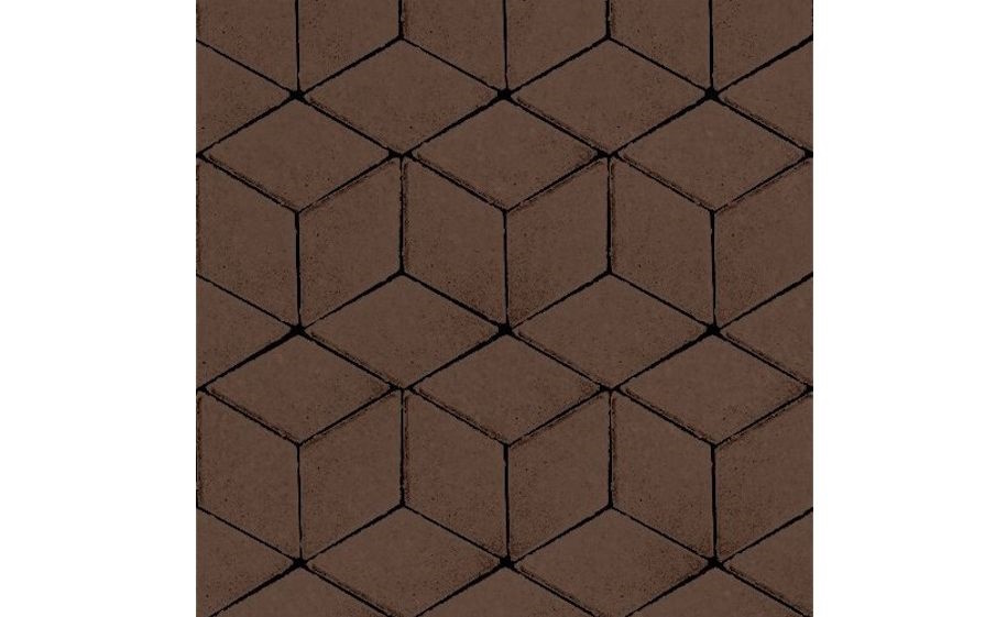Плитка тротуарная SteinRus Полярная звезда Б.5.Ф.8, гладкая, коричневый, 250*150*60 мм