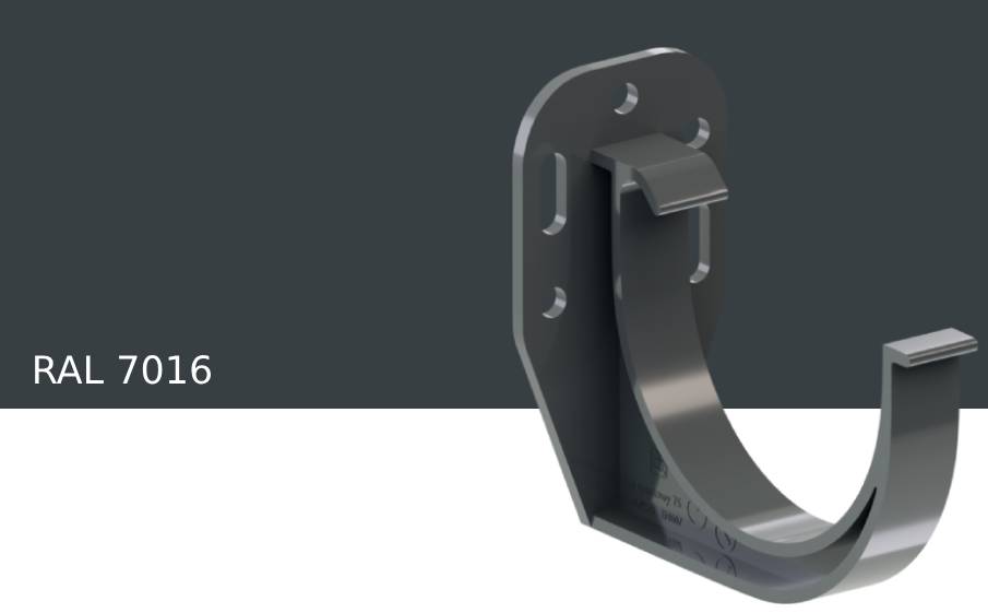 Кронштейн желоба KROP PVC для системы D 130/90 мм, RAL 7016