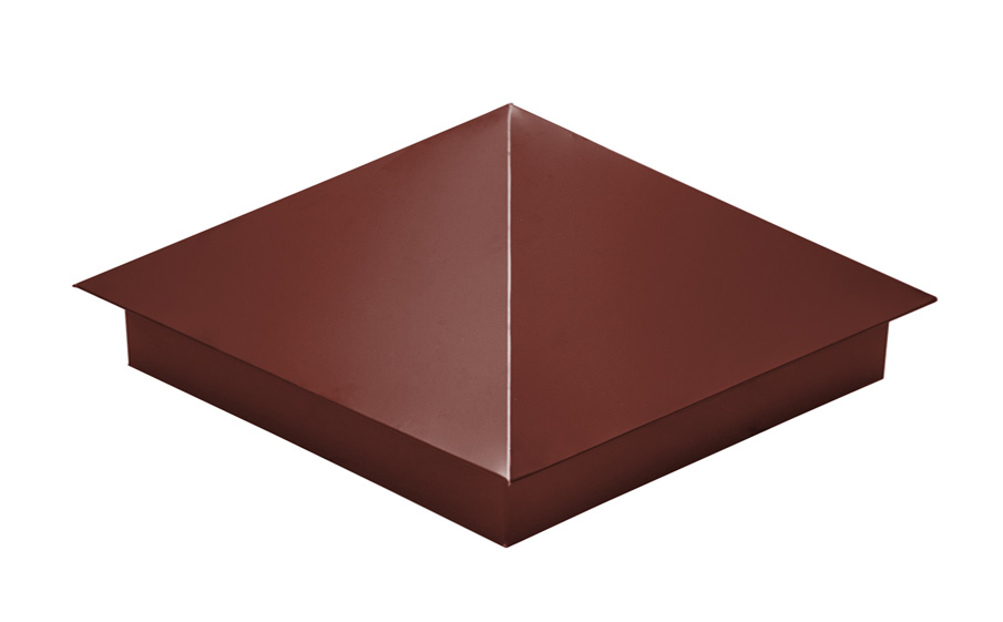 Колпак на столб Grand Line, 0,5 Velur, RAL 3009, 390*390 мм