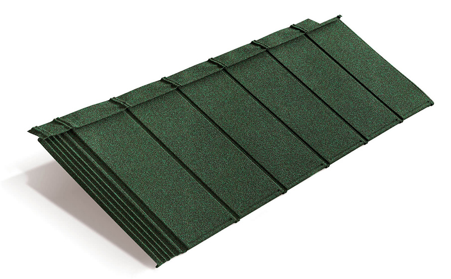Композитная черепица рядовая Metrotile IPanel Green