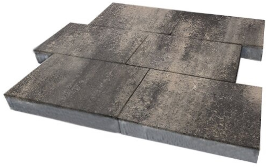 Плитка тротуарная SteinRus, Парк Плейс Б.3.П.6, гладкая, ColorMix Нокс, 600*300*60 мм