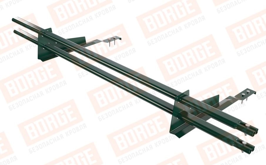 Снегозадержатель трубчатый Borge для черепичной кровли оцинкованный RAL 6005, 1,5 м