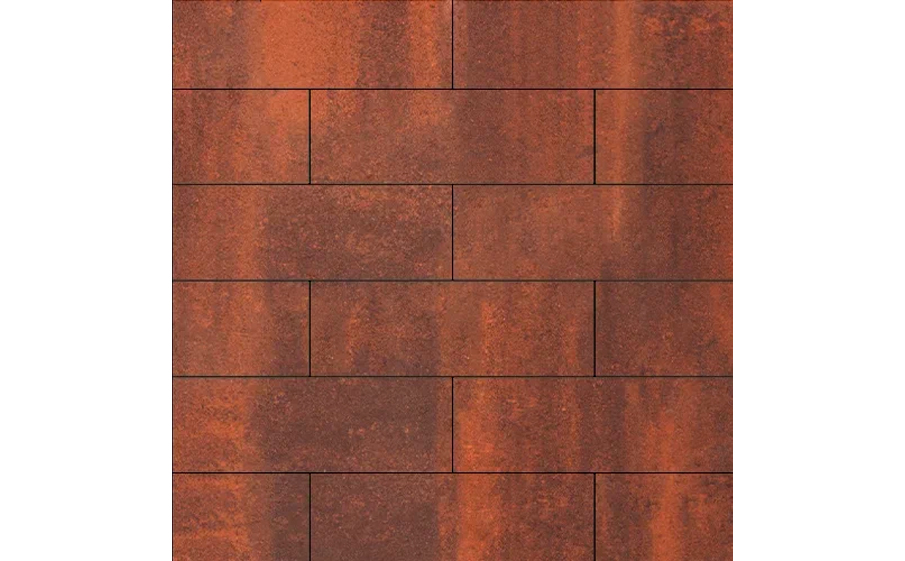 Плитка тротуарная SteinRus Гранада Б.7.П.8, гладкая, ColorMix Брук, 600*200*80 мм