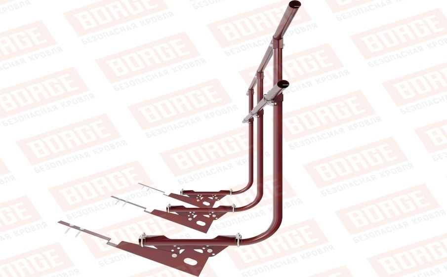Кровельное ограждение Borge для черепичной кровли оцинкованное RAL 3005, 300*120 см