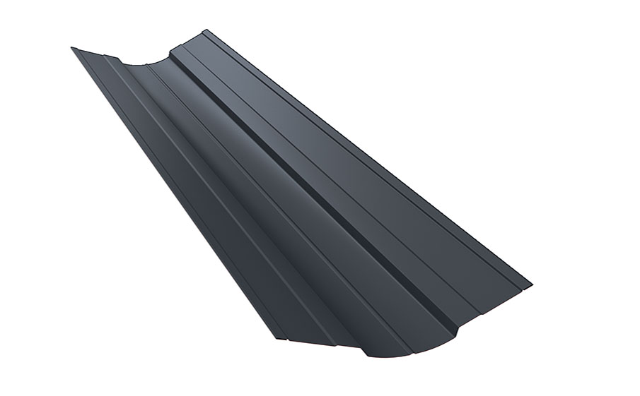 Планка ендовы верхней фигурной 70*70 мм Grand Line PurPro Matt RAL 7024, 3 м