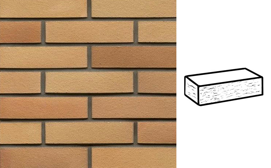 Кирпич клинкерный Muhr 06 Hellbraun-bunt рустик, 240*115*52 мм