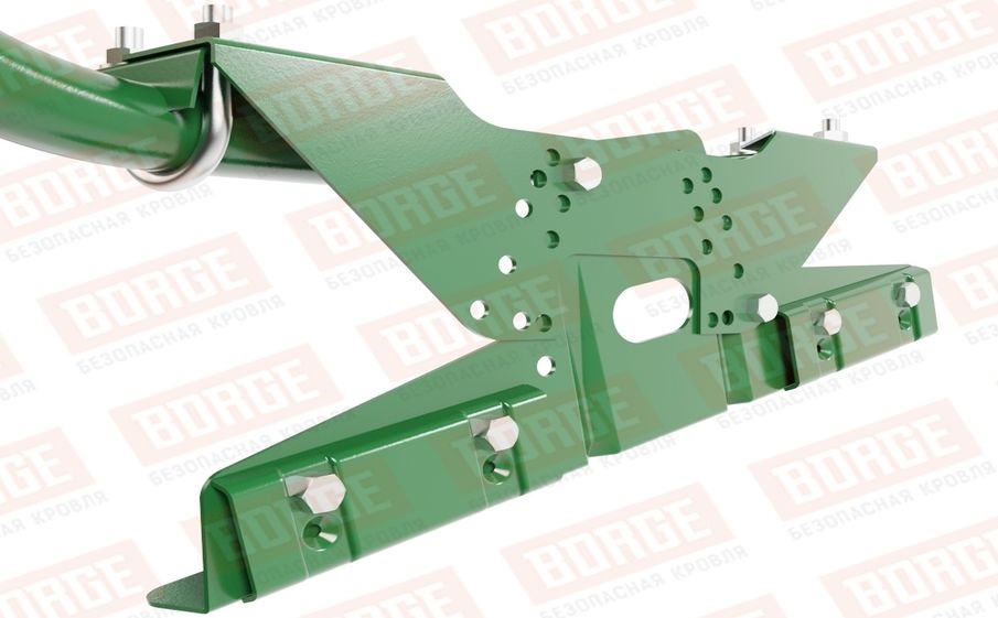 Кровельное ограждение Borge для фальцевой кровли оцинкованное RAL 6002, 300*120 см