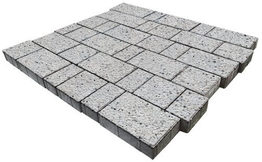 Плитка тротуарная SteinRus Бельпассо А.23(М).Псм.4, Backwash, Мрамор, толщина 40 мм