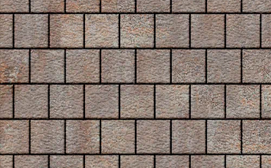 Плитка тротуарная SteinRus Армор В.2.К.8, Old-age, ColorMix Берилл, 100*100*80 мм