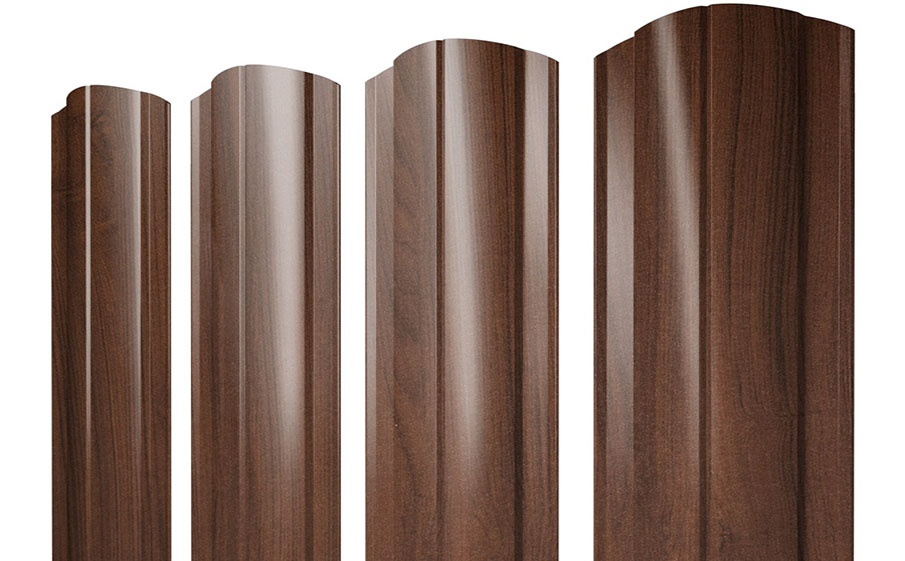 Штакетник Круглый фигурный Print Elite Choco Wood
