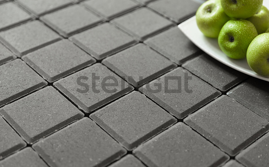 Плитка тротуарная Steingot Моноцвет, Квадрат, серый, 300*300*50 мм