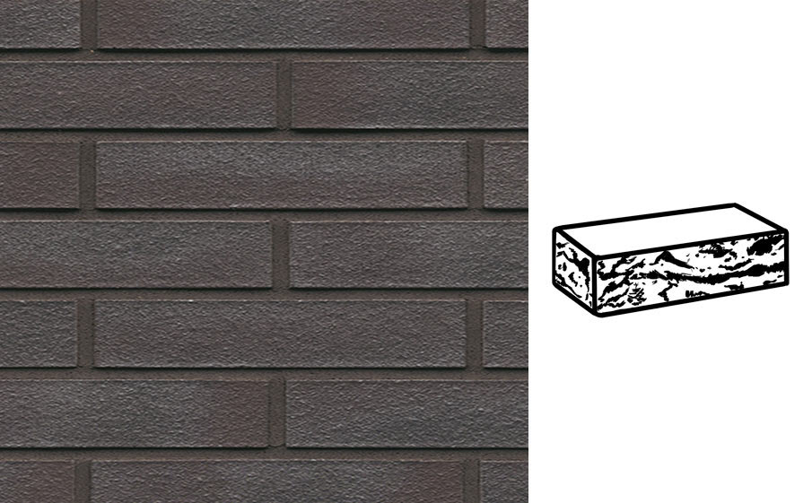 Кирпич клинкерный Muhr 20 Graphitschwarz готик, 290*90*52 мм