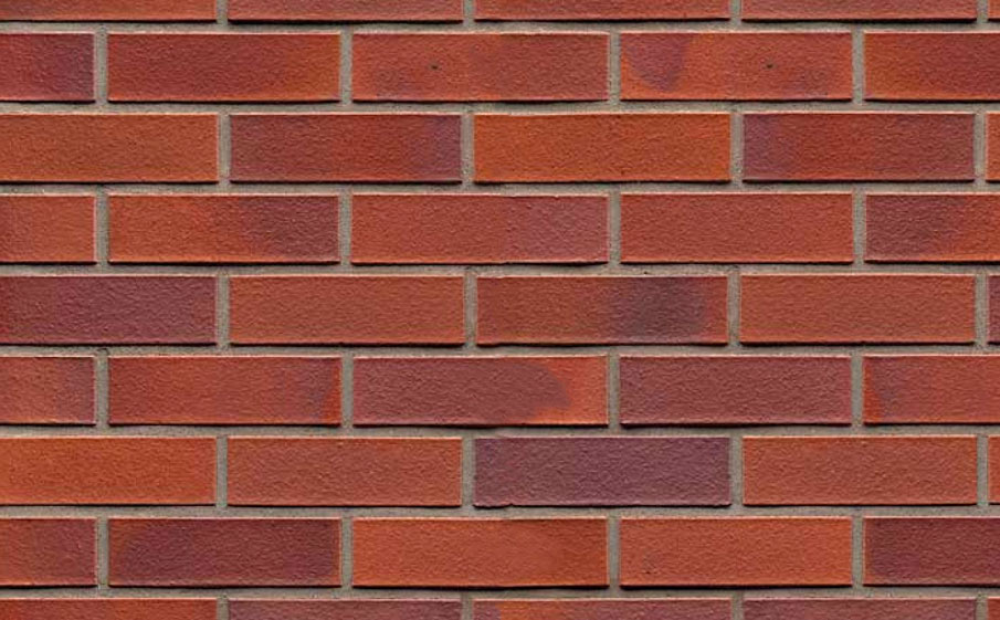 Кирпич клинкерный облицовочный полнотелый Muhr 04 Rotbraun-bunt гладкий, 250*120*65 мм