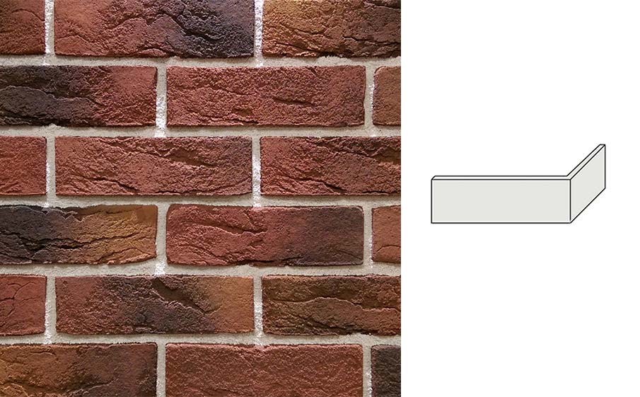 Угловой декоративный кирпич Redstone Dover brick DB-68/U 227*100*71 мм