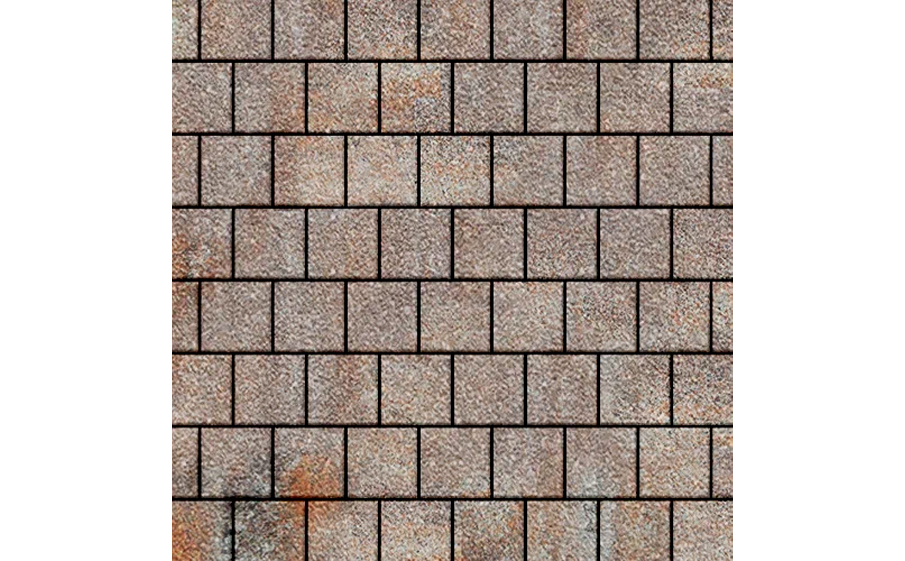 Плитка тротуарная SteinRus Армор В.2.К.8, Native, ColorMix Берилл, 100*100*100 мм