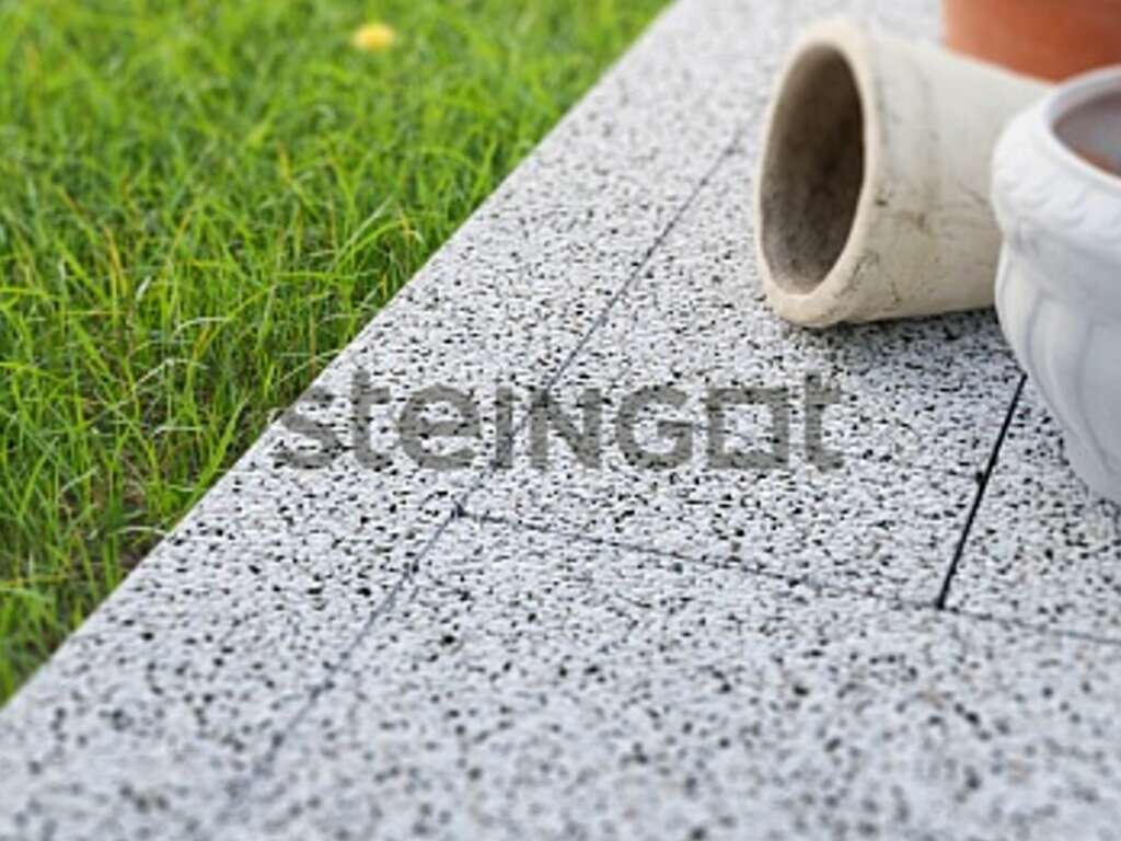 Тротуарный бордюр садовый Steingot, Премиум, Белый гранит (Bianco Nero), 1000*200*80 мм