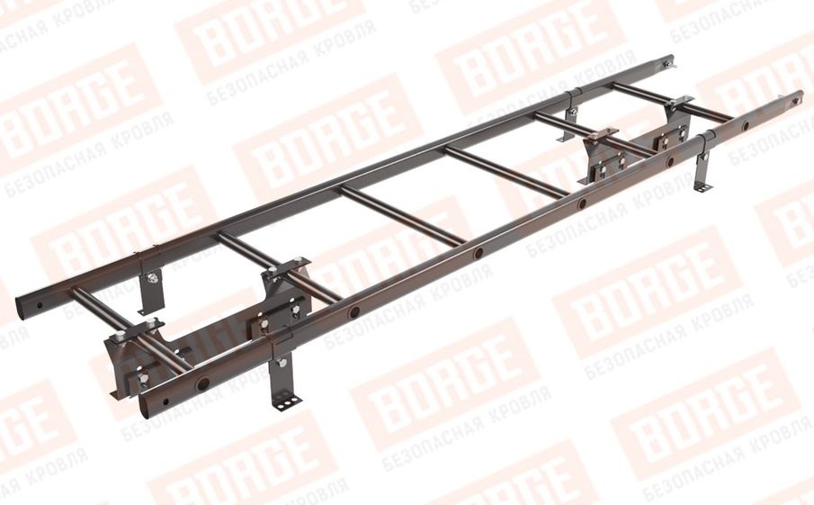 Лестница кровельная Borge для фальцевой кровли оцинкованная RAL 8019, 1,8 м