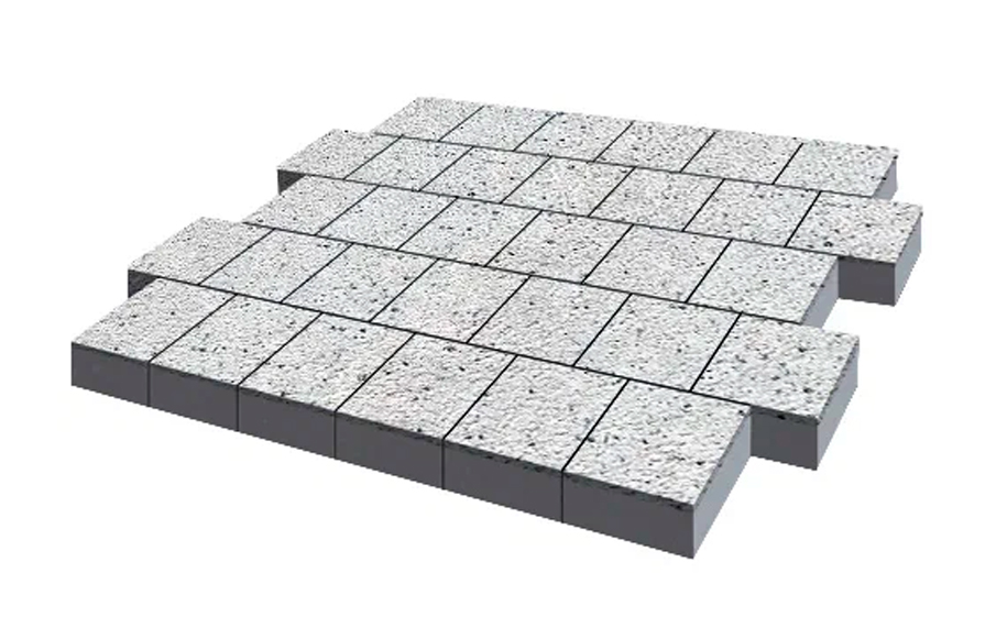 Плитка тротуарная SteinRus Валенсия Б.3.К.8, Backwash, Мрамор, 300*300*80 мм