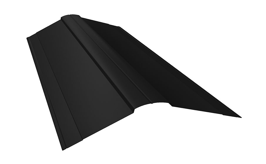 Планка конька фигурного 150*150 мм Grand Line Satin Matt RAL 9005, 3 м