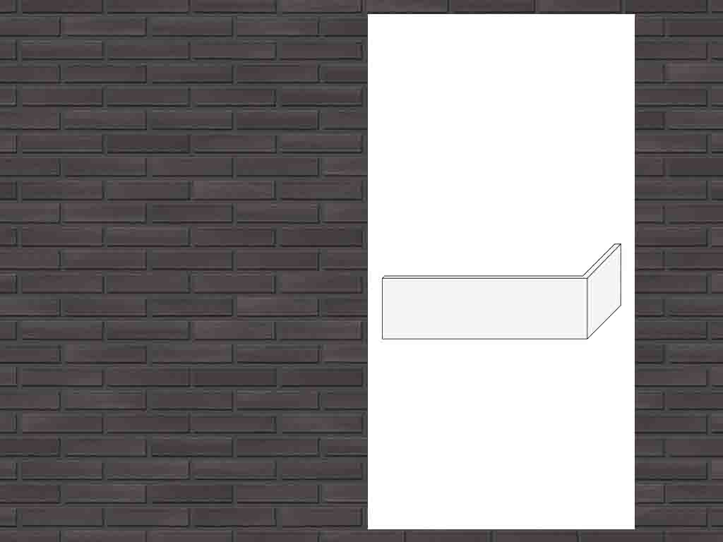 Гибкий кирпич StoCleyer Brick, угловой элемент 4/4 corner, 11130 черный, NF