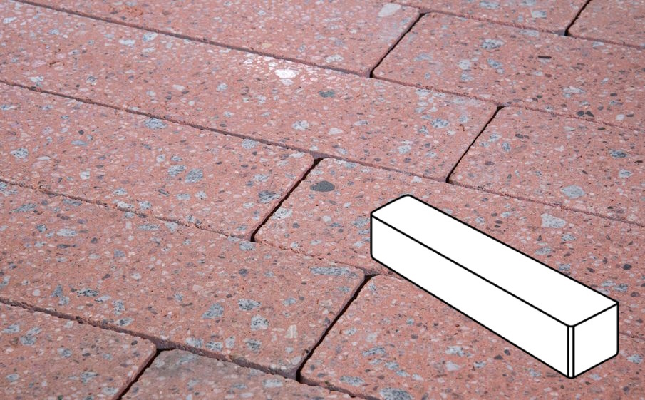 Плитка тротуарная Готика, Granite FINO, Ригель В.3.П.10, Травертин, 360*80*100 мм
