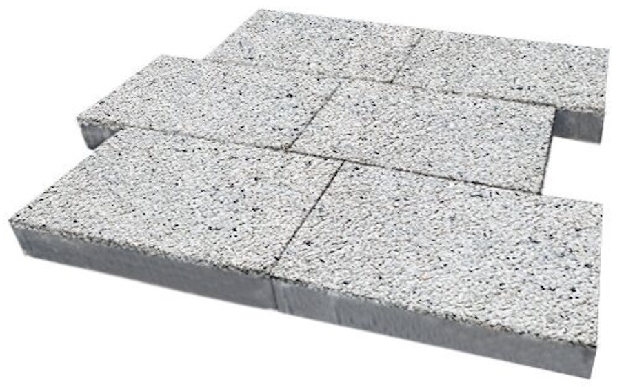 Плитка тротуарная SteinRus, Парк Плейс Б.3.П.6, Backwash, Мрамор, 600*300*60 мм