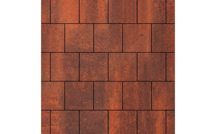 Плитка тротуарная SteinRus, Valencia Б.3.К.8, гладкая, ColorMix Брук, 300*300*80 мм