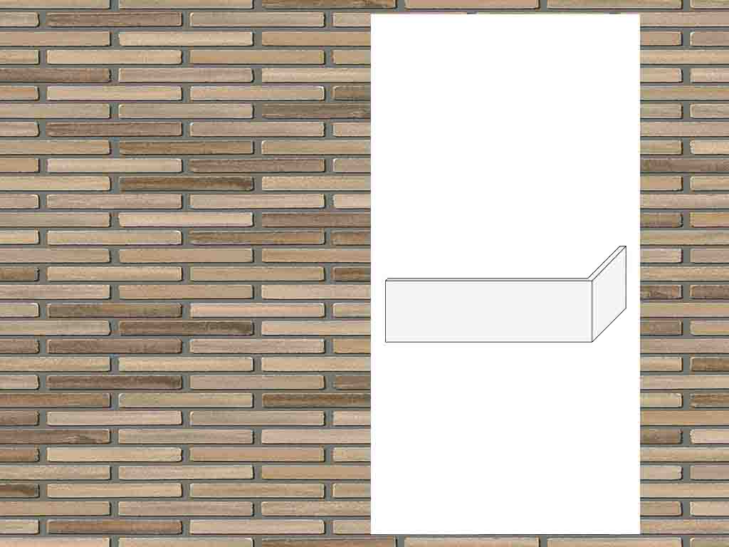 Гибкий кирпич StoCleyer Brick, угловой элемент 4/4 corner, 11170 коричневый, 400/100*40*4-8 мм