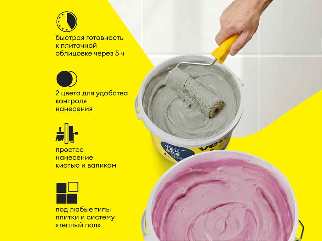 Полимерная мастика vetonit тек 822, серый, 24 кг