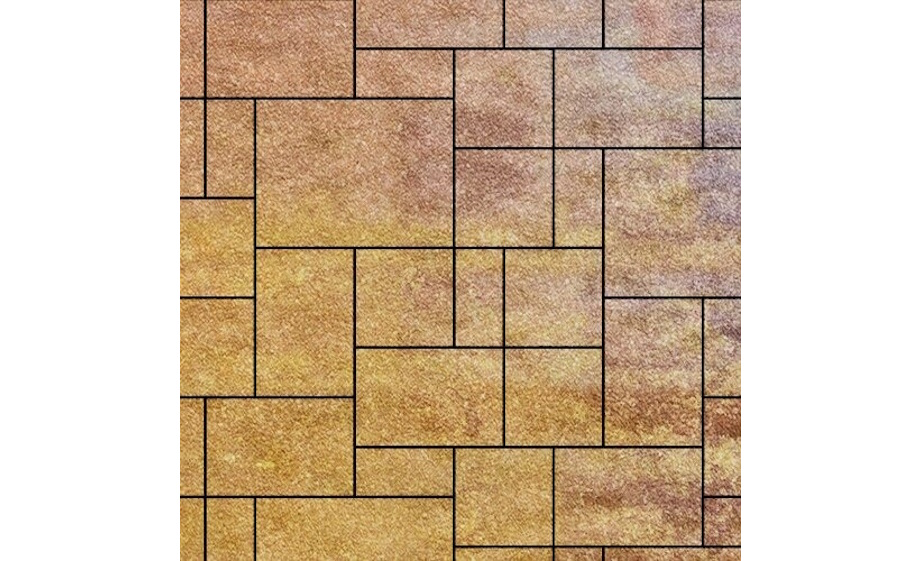 Плитка тротуарная SteinRus Инсбрук Альпен А.7.Псм.4, Native, ColorMix Брайс, толщина 40 мм