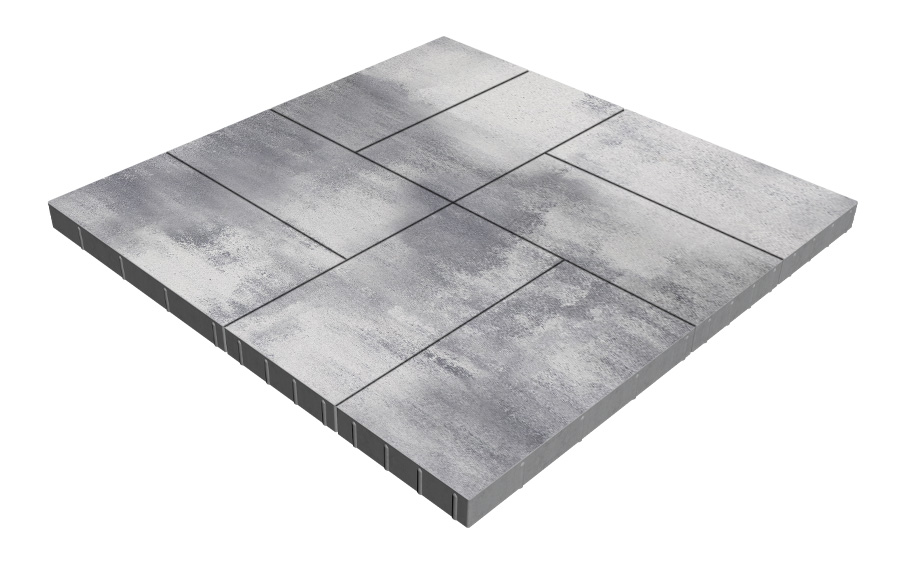 Плитка тротуарная SteinRus Парк Плейс Б.3.П.6, гладкая, Монохром, 600*300*60 мм