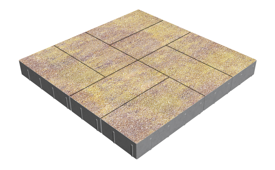 Плитка тротуарная SteinRus Грас Б.4.П.8, Antico, Тахель, 400*200*80 мм